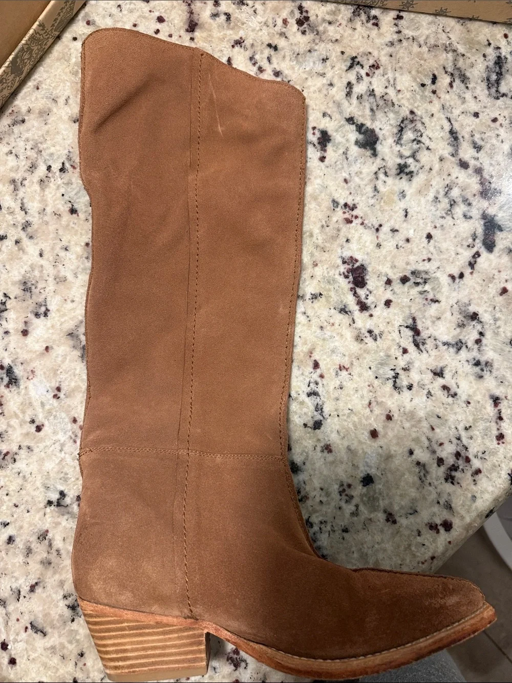 Free People Tan Sway Low Slouch Boot Box — Taupe/Tan